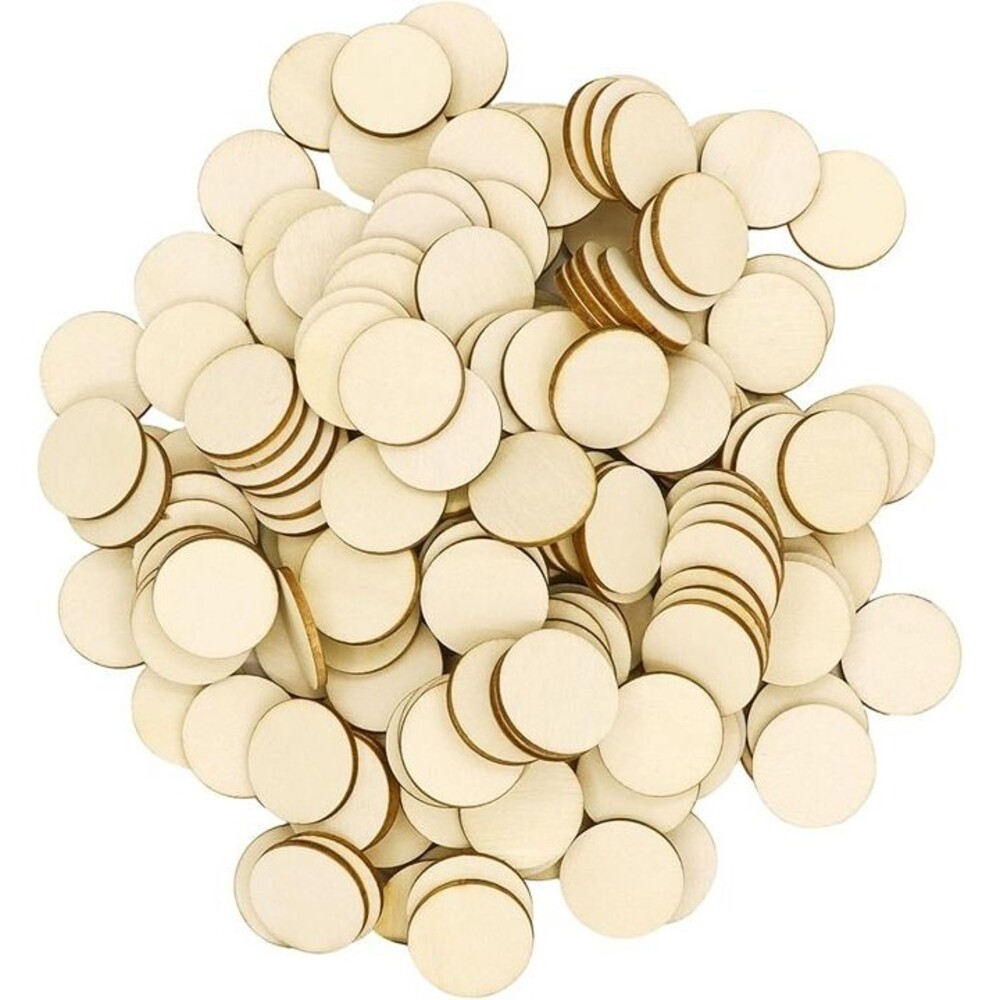 Unfinished Wood Circle Round Disc 100 Pieces